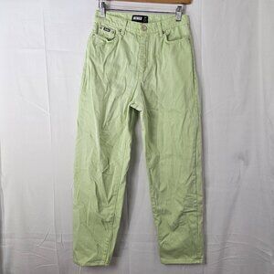 Minga London Straight Jeans Womens Size 4 27x26 Green High Rise Denim Skater